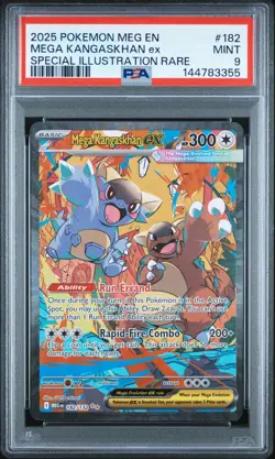 2025 Pokemon MEG En Mega Kangaskhan Ex Special Illustration Rare #182 PSA 9 - Image 1