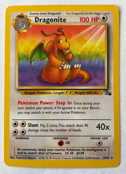 Dragonite 19/62 Fossil Regular near mint never played Pokemon tcg - Image 1