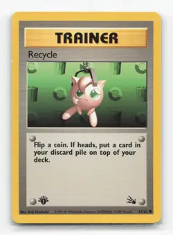 Pokemon TCG - Recycle 61/62 Moderately Played Common Fossil 1st Edition - Image 1
