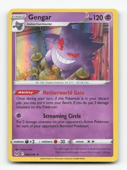 Pokemon TCG - Gengar 066/196 Near Mint Holo Rare Lost Origin - Image 1