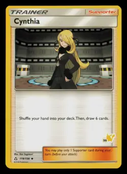 Cynthia 119/156 Uncommon Ultra Prism Pokemon Near Mint - Image 1