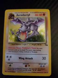 Pokemon Card - Aerodactyl Fossil 1/62 Holo Unlimited Holo Rare - Image 1