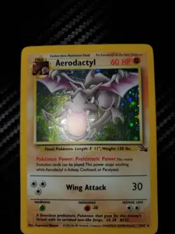 Pokemon Card - Aerodactyl Fossil 1/62 Holo Unlimited Holo Rare - Image 3