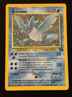 Pokemon TCG Articuno 2/62 Fossil Holo - Image 1