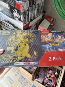 Pokemon Surging Sparks Costco 2-Pack - Elite Trainer Box (ETB) + Booster Bundle - Image 1