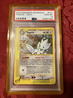 2003 Pokemon Aquapolis Holo PSA 10 Gem Mint #H27/H32 Togetic - Image 1