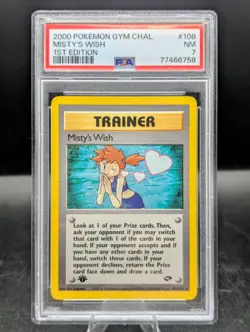 2000 POKEMON GYM CHALLENGE 108 MISTY'S WISH PSA 7 1ST EDITION 💧🚀💧🚀💧 - Image 1