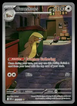 2025 Gumshoos - 153/132 Illustration Rare Holo NM ME01: Mega Evolution Pokemon - Image 1