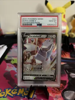 Pokemon Duraludon V 047/073 Champion's Path Ultra Rare PSA 10 Card - Image 1