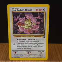 Pokemon TCG Team Rocket's Meowth Wotc Promo 18/53 40 HP Basic Wizards Regular - Image 1