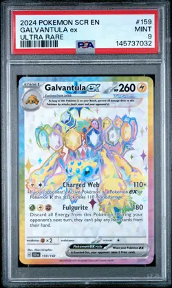 2024 POKEMON SCR EN-STELLAR CROWN ULTRA RARE #159 GALVANTULA EX PSA 9 - Image 1