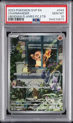 2023 POKEMON OBSIDIAN FLAMES POKEMON CENTER ETB PROMO #044 CHARMANDER PSA 10 - Image 1