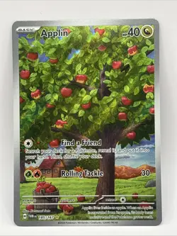 Pokemon Applin 185/167 SV06: Twilight Masquerade Illustration Rare NM - Image 1