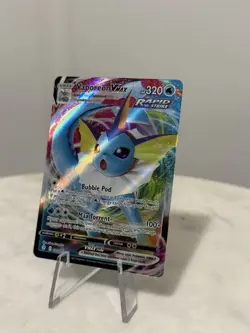 Vaporeon VMAX 030/203 Evolving Skies Holo Rare VMAX Full Art Pokemon Card NM - Image 2