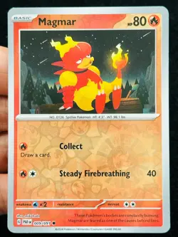 Magmar 009/091 Reverse Holo - LP - NM - Pokemon - PAF - Miki kudo - Image 1