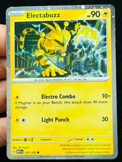 Electabuzz 125/165 Cosmo Holo - LP - NM - Pokemon - promo - MEW 151 - NC Empire - Image 1