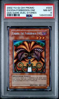 2002 YU-GI-OH! PROMO DDS-DARK DUEL STORIES #003 EXODIA THE FORBIDDEN ONE PSA 8 - Image 1