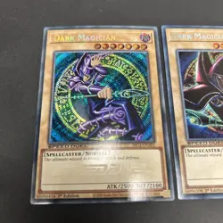 Yugioh - Dark Magician SBC1-ENA01 + SBC1-ENG01 1st Edition SECRET LP/NM SET - Image 2