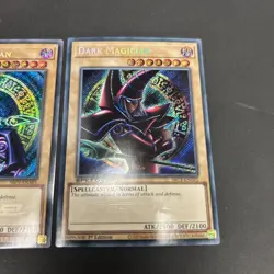 Yugioh - Dark Magician SBC1-ENA01 + SBC1-ENG01 1st Edition SECRET LP/NM SET - Image 3