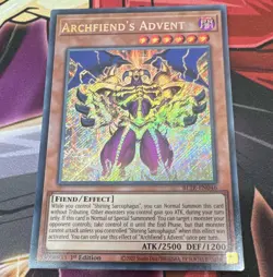 Yu-Gi-Oh Archfiend's Advent BLTR-EN046 1st Ed secret rare - Image 1
