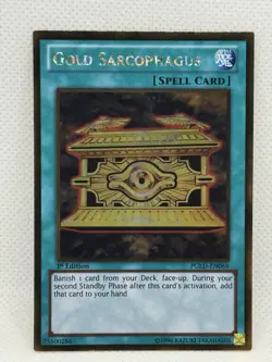 Yugioh! Gold Sarcophagus - PGLD - EN068 - Gold Rare - 1st Ed - NM - Image 1