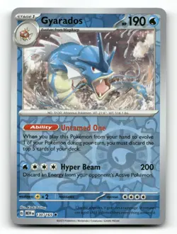 Gyarados 130/165 - 151 Reverse Holo - Pokemon Card NM/M - Image 1