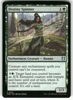 MAGIC: THE GATHERING DESTINY SPINNER 123 COMMANDER: WILDS OF ELDRAINE NM - Image 1
