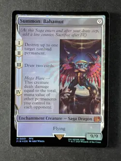 2025 Magic: The Gathering SUMMON: BAHAMUT #0001 Final Fantasy Mythic Rare Foil - Image 1