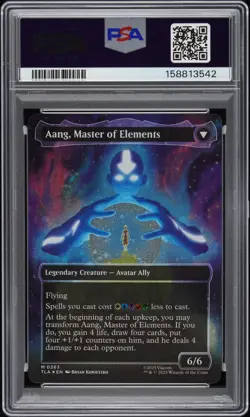 2025 MTG AVATAR HEADLINER-RAISED FOIL AANG MASTER OF ELEMENTS/AVATAR AANG PSA 10 - Image 2