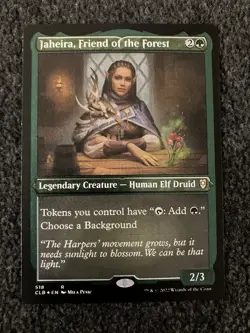 Magic MTG - Jaheira Friend of the Forest (Foil Etched) - Baldur's Gate CLB - Image 1