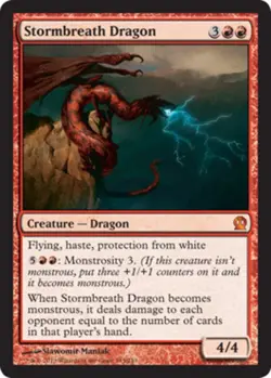1 x Stormbreath Dragon - Theros - Moderate Play - MTG - Image 1
