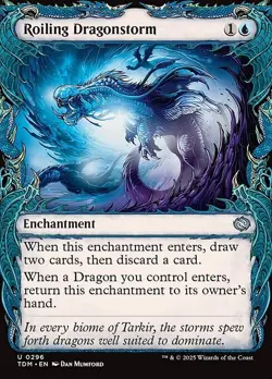 Roiling Dragonstorm Foil Tarkir: Dragonstorm 296 NM MTG - Image 1