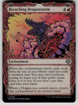 Breaching Dragonstorm (Showcase) Foil Uncommon Tarkir: Dragonstorm 299 MTG NM - Image 1