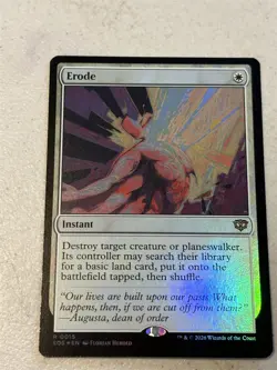 mtg foil Erode, white instant, Secrets of Strixhaven, unplayed - Image 1