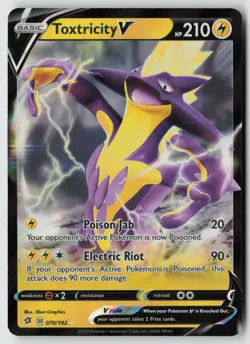 Toxtricity V 070/192 Holo V Rare Rebel Clash Pokemon Near Mint - Image 1