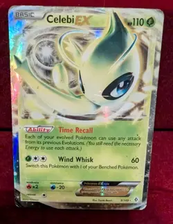 Pokemon TCG Celebi EX 9/149 Boundaries Crossed Holo Ultra Rare 110 HP 2012 - Image 2