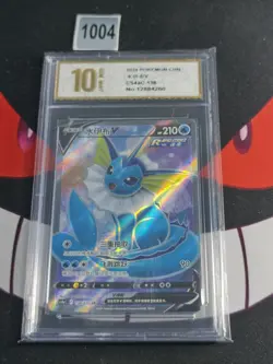 Vaporeon V 138/132 CS4aC SR Ultra Holo Rare TCG Chinese Pokemon-Pyxis gold 10 - Image 1
