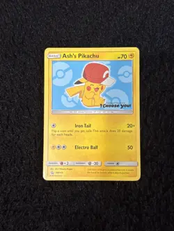 Ash’s Pikachu SM113 Black Star Promo 2017 Pokemon Movie LP Clean Front - Image 1