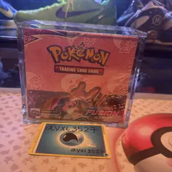 Pokemon TCG SWSH Fusion Strike Booster Box SEALED w/Acrylic - Image 1