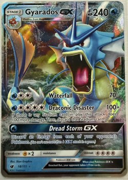 Pokemon TCG Gyarados GX 18/111 SM - Crimson Invasion Ultra Rare NM - see photos! - Image 3