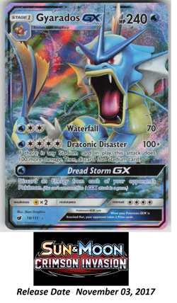 Pokemon TCG Gyarados GX 18/111 SM - Crimson Invasion Ultra Rare NM - see photos! - Image 4