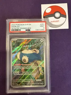 Pokemon TCG Snorlax Promo Card 051 PSA 9 Mint Scarlet Violet 151 English - Image 1
