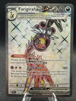 Farigiraf ex 194/162 Pokemon Sv05 Temporal Forces Full Art Holo NM - Image 1