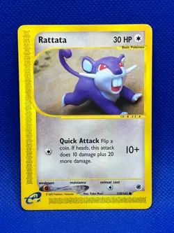 Pokemon TCG Rattata 128/165 Expedition Base Non Holo - Image 1