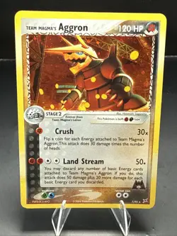Pokemon Card Team Magma's Aggron 7/95 Holo Foil Magma vs Aqua LP - Image 2