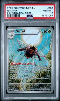 2025 POKEMON MEG EN-MEGA EVOLUTION ILLUSTRATION RARE #137 NINJASK PSA 10 - Image 1