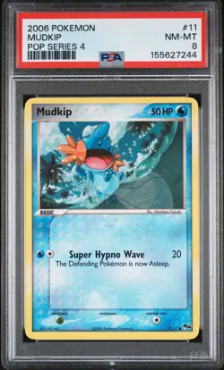 2006 POKEMON POP SERIES 4 #11 MUDKIP PSA 8 - Image 1