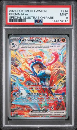 2024 POKEMON TWILIGHT MASQUERADE SPECIAL ILLUSTRATION RARE GRENINJA EX PSA 9 - Image 1
