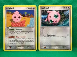 Pokemon Tcg Igglybuff 21/100 & Jigglypuff 53/100 EX Crystal Guardians Non Holo - Image 1