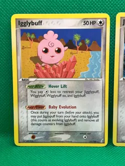 Pokemon Tcg Igglybuff 21/100 & Jigglypuff 53/100 EX Crystal Guardians Non Holo - Image 2